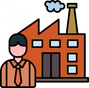 Employee Line Filled Icon vector