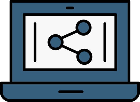 Share Line Filled Icon vector