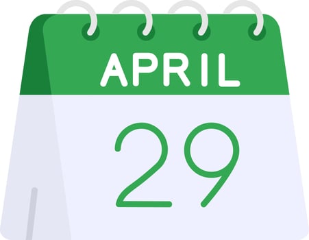29th of April Line Filled Icon vector