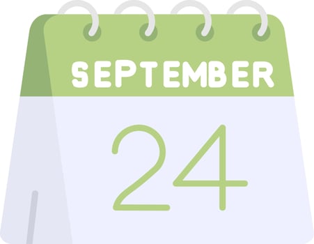 24th of September Line Filled Icon vector
