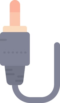 Audio cable Line Filled Icon vector