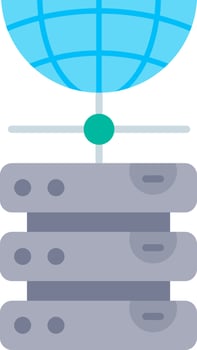 Database Line Filled Icon vector