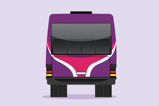 Modern Bus. Land transportation concept Colored flat vector illustration isolated.