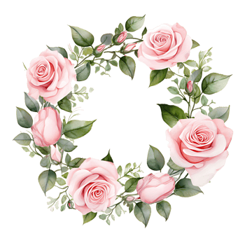 AI generated watercolor hand painting style a bunch of rose flowers isolated. Clipping path included. png