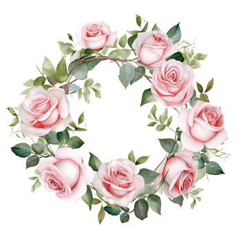 AI generated watercolor hand painting style a bunch of rose flowers isolated. Clipping path included. png