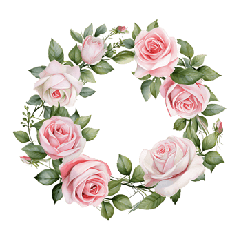 AI generated watercolor hand painting style a bunch of rose flowers isolated. Clipping path included. png