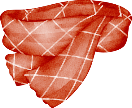 watercolor scarf clip art png