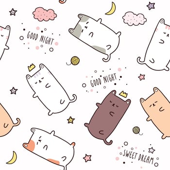 Cute animals design seamless pattern vector