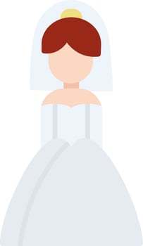 Bride Flat Icon vector