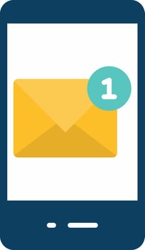 New Message Flat Icon vector
