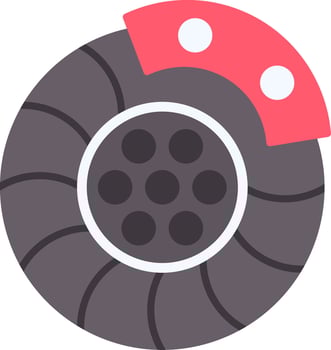 Brake Disk Flat Icon vector
