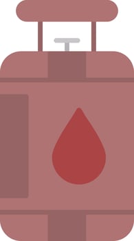 Gas Cylinder Flat Icon vector