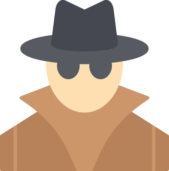 Spy Flat Icon vector