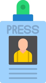 Press Pass Flat Icon vector