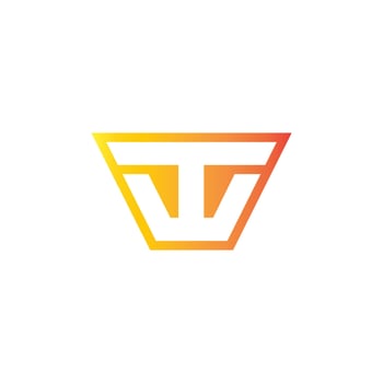 Initial letter wt  logo or tw logo vector design template