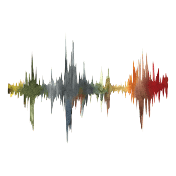 Frequency audio signal, HUD music wave interface elements, voice chart signal. The music track. The watercolor illustration is hand-drawn. For postcards, business cards, flyers and posters. png