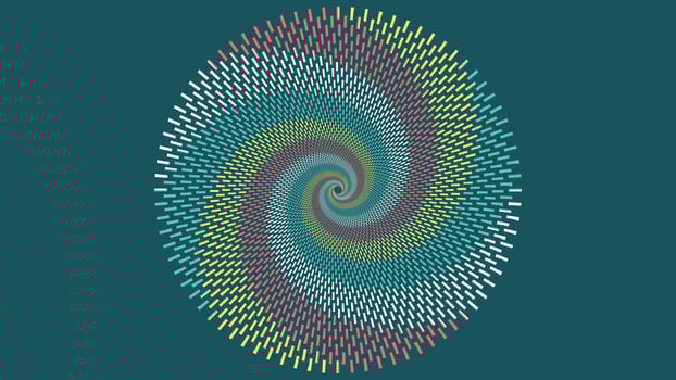 Abstract spiral dotted vortex simple line wavy background. vector
