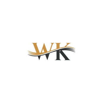 Alphabet letters Initials Monogram logo KW, WK, K and W vector