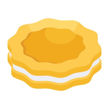An editable design icon of biscuit vector