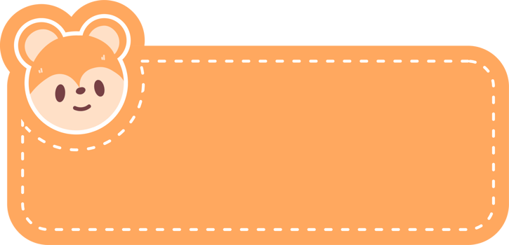 cute cartoon label png