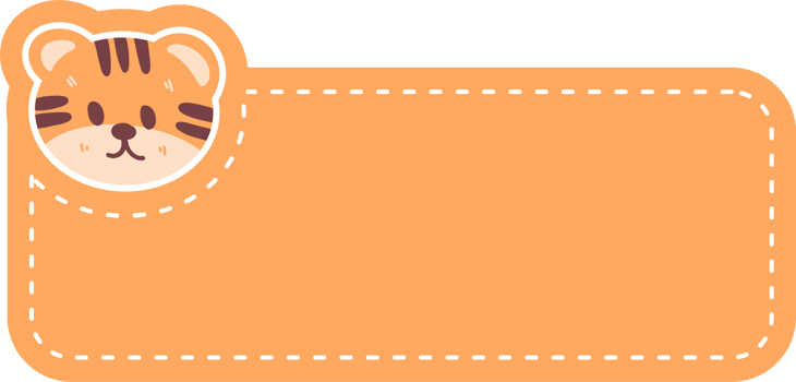 cute cartoon label png