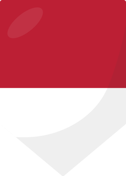 Indonesia flag pennant 3D cartoon style. png