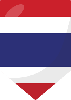 Thailand flag pennant 3D cartoon style. png