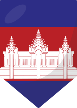 Cambodia flag pennant 3D cartoon style. png