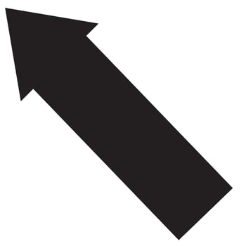 Bold arrow sign collection, set of black arrows icons, isolated on white background vector