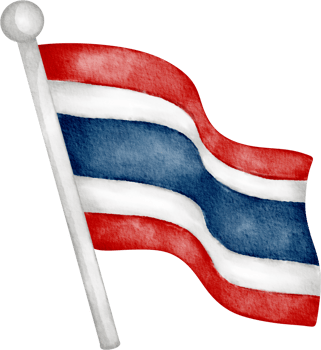 watercolor thai flag clip art png