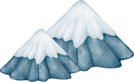 watercolor ice mountain png