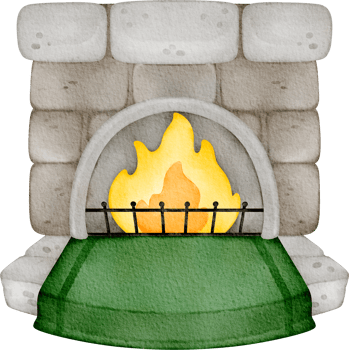 watercolor fireplace clip art png