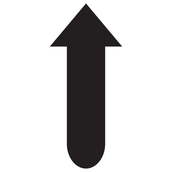Arrow Long icon White  Arrows  Infographic Illustration  Direction Symbol  Pointer Logo  Up Sign  Isolated  Variations vector