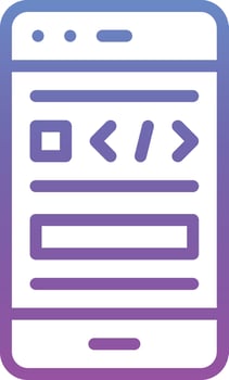 Smartphone Coding Vector Icon