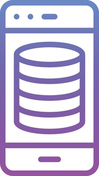 Smartphone Database Vector Icon