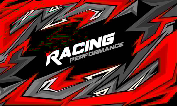 Vector red racing car wrapping sticker vector background