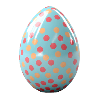 AI generated 3D Rendering of a Easter Egg on Transparent Background - Ai Generated png