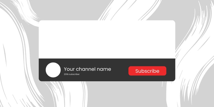 Youtube Channel Name Lower Third with Content Placeholder. Placeholder for Channel Logo. Vector illustration