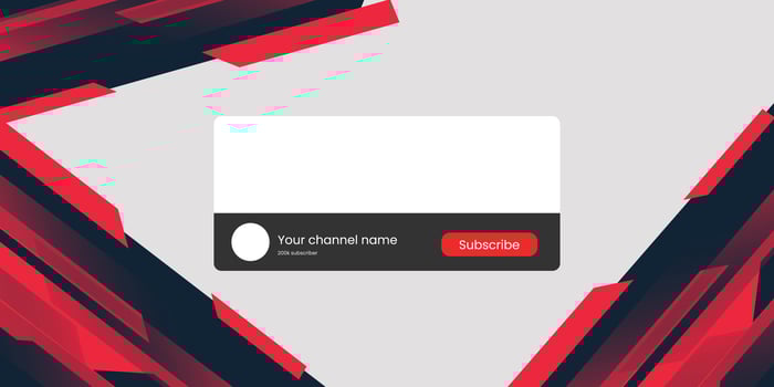 Youtube Channel Gaming Cover. Social Media Horizontal Live Streaming Banner. Red Cover for Gaming Video Service. . Vector illustration
