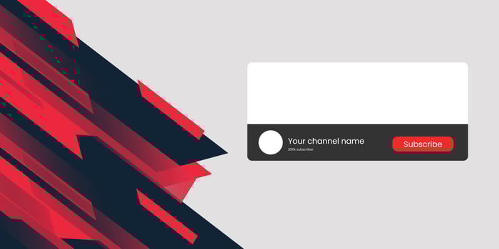 Youtube Channel Gaming Cover. Social Media Horizontal Live Streaming Banner. Red Cover for Gaming Video Service. . Vector illustration