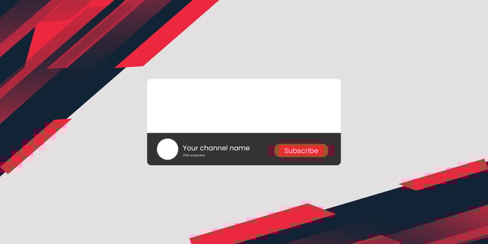 Youtube Channel Gaming Cover. Social Media Horizontal Live Streaming Banner. Red Cover for Gaming Video Service. . Vector illustration