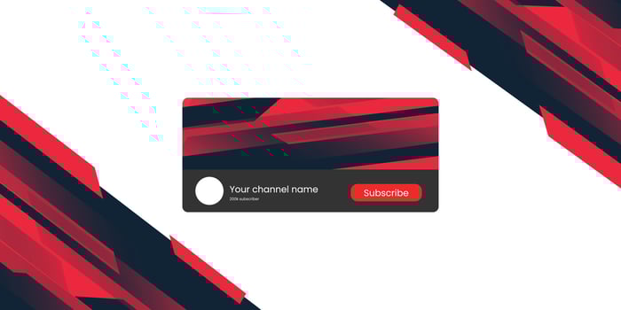 Youtube Channel Gaming Cover. Social Media Horizontal Live Streaming Banner. Red Cover for Gaming Video Service. . Vector illustration