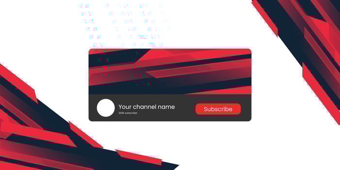Youtube Channel Gaming Cover. Social Media Horizontal Live Streaming Banner. Red Cover for Gaming Video Service. . Vector illustration