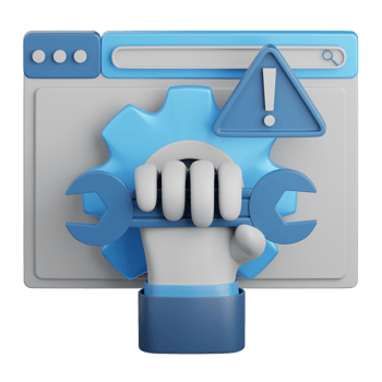 3d rendering website maintenance isolated useful for digital marketing, advertisement, technology, seo, website, internet, optimization, online, network and other png