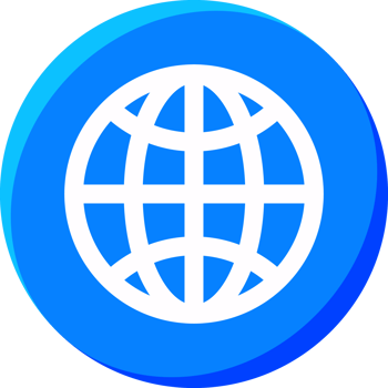 Globe icon planet symbol geography grid sign png