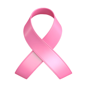 AI generated 3D Rendering of a Pink Ribbon on Transparent Background - Ai Generated png