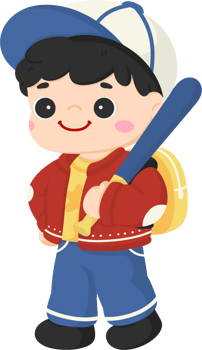 boy baseball clip art png