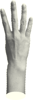 Set of halftone statue hands Trendy creative collage elements showing gestures counting from zero to five isolated yellow background Cut magazine style Contemporary Modern design Vector illustration png