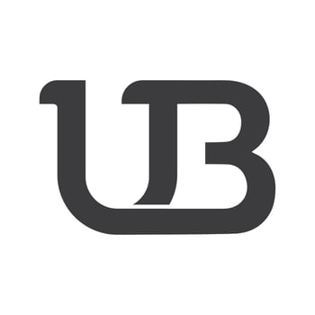 Initial letter ub logo or bu logo vector design template