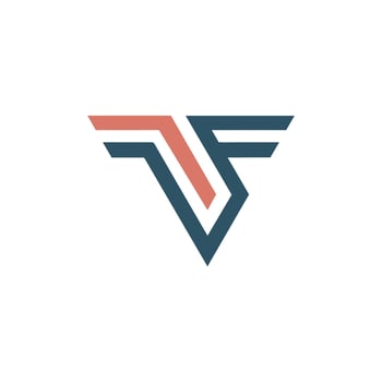 Initial letter tf logo or ft logo vector design template